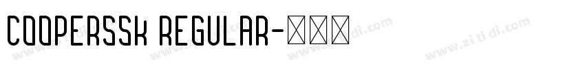 CooperSSK Regular字体转换